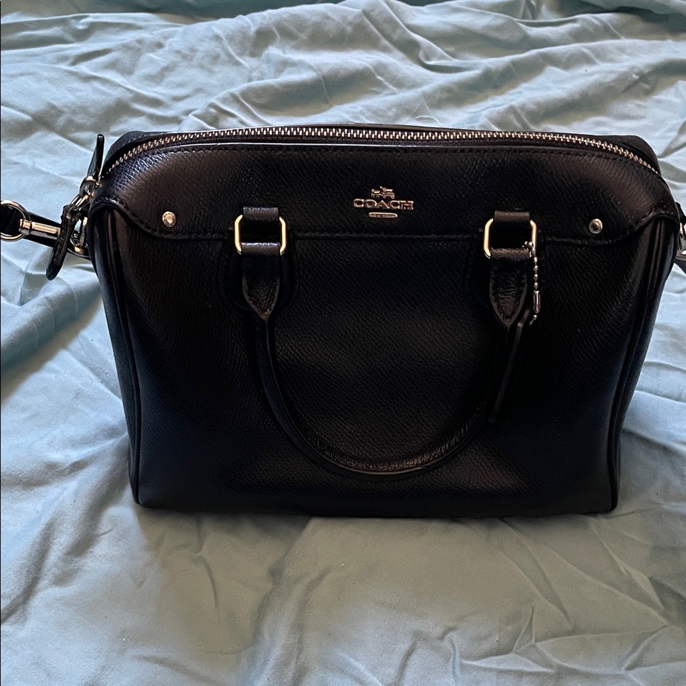 Coach Black Leather Satchel